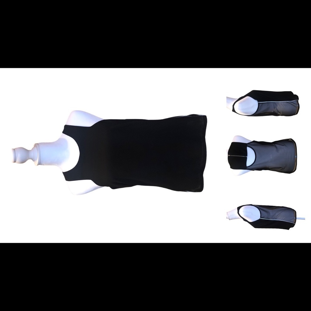 BCBGeneration top, black w/mesh back and cutout.